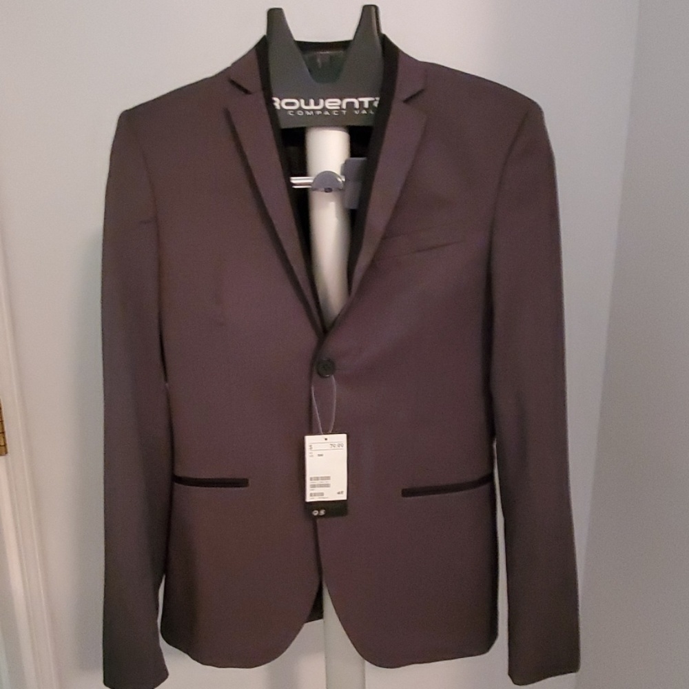 Gray and Black Tuxedo Jacket 36